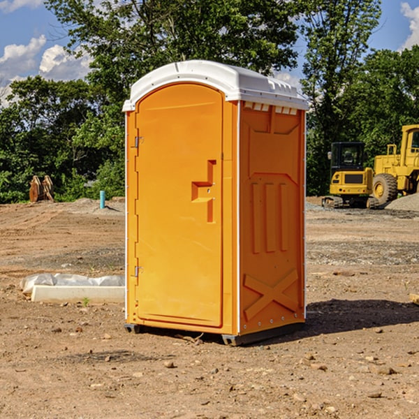 how often are the porta potties cleaned and serviced during a rental period in Foster County ND